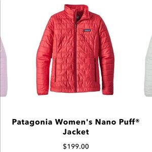Womens Patagonia nano jacket
